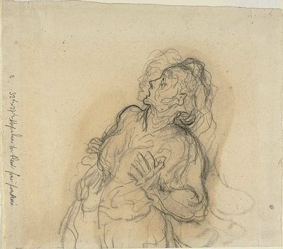 怯える女 作： Honoré Victorin Daumier