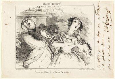 カルパントラスの楽しさを伝える、『Croquis Musicaux』より16曲目 作： Honoré Victorin Daumier