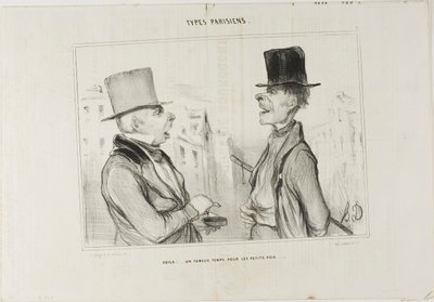 タイプ・パリジェンヌより "Great Times for Small Fry...", プレート7 作： Honoré Victorin Daumier