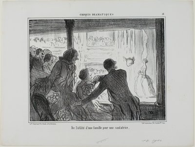 オペラ歌手が家族を持つことはいかに有益か、ドラマティークより14曲目 作： Honoré Victorin Daumier