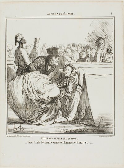 こんな深い海には入りたくない......きっと大きな魚がいるんだ！」（『Enfantillages』第1巻より 作： Honoré Victorin Daumier