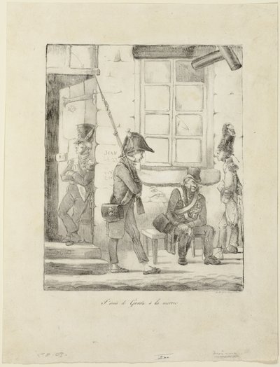「市役所を守っている 作： Honoré Victorin Daumier