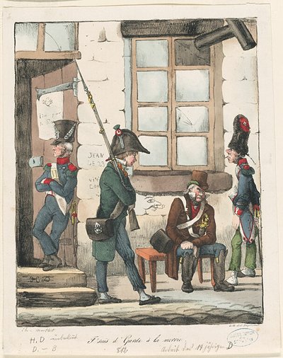 「市役所を守っている 作： Honoré Victorin Daumier