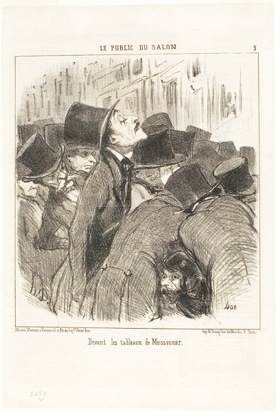 マイソニエの絵の前で（『Le Public Du Salon』より3枚目 作： Honoré Victorin Daumier