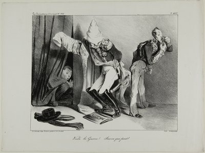 「戦争だ！...誰もが自分のために！" 460版 作： Honoré Victorin Daumier