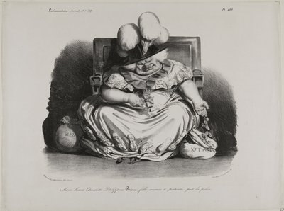 マリー・ルイーズ・シャルロット・フィリピン・ペアリー、売春婦、警察公認 作： Honoré Victorin Daumier