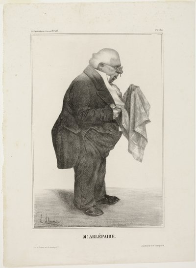 戯画セレブリテ』より「アルレペール氏...」、プレート280 作： Honoré Victorin Daumier