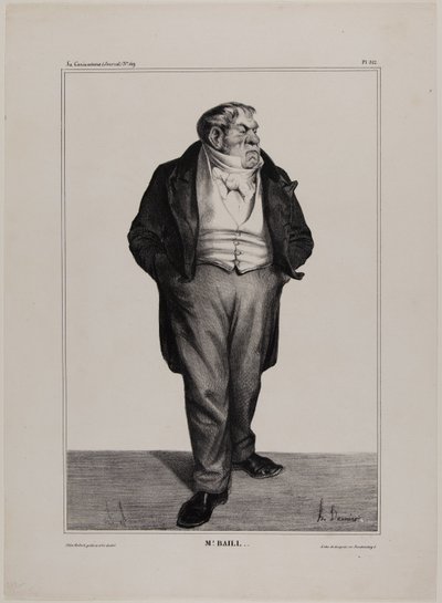 ミスター・ベイル...、漫画家セレブリティより312ページ 作： Honoré Victorin Daumier