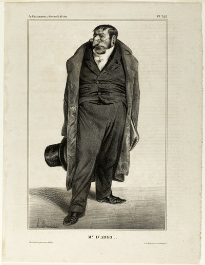 ミスター・ダーゴ...、プレート292 漫画界の有名人より 作： Honoré Victorin Daumier