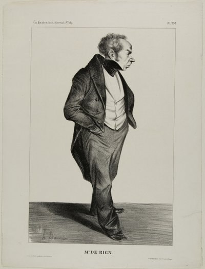 デ・ライン氏、漫画家セレブリティより333枚目 作： Honoré Victorin Daumier