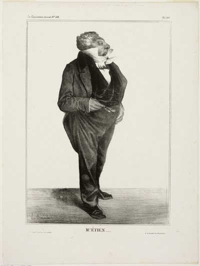 Mr.Étien......、Plate 283 from Cartooning Celebrities 作： Honoré Victorin Daumier