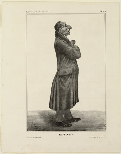 ミスター・フルヒル...、漫画家セレブリティより273号プレート 作： Honoré Victorin Daumier
