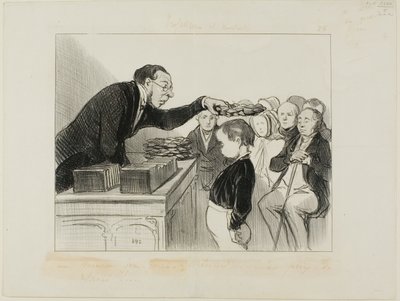 ジャン＝ジョゼフ＝シャブラール氏...健康で最優秀賞！『Professeurs et Moutards』より28枚目 作： Honoré Victorin Daumier