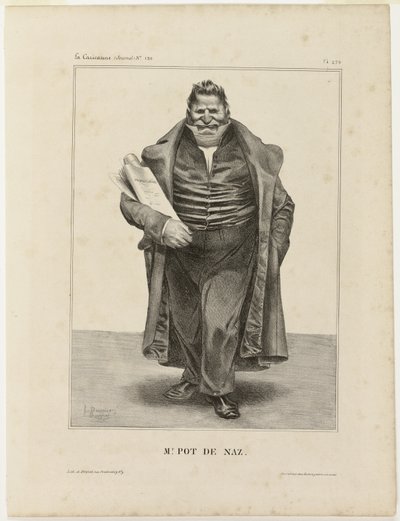 Mr.ポット・デ・ナズ...、漫画家セレブリティより270プレート 作： Honoré Victorin Daumier