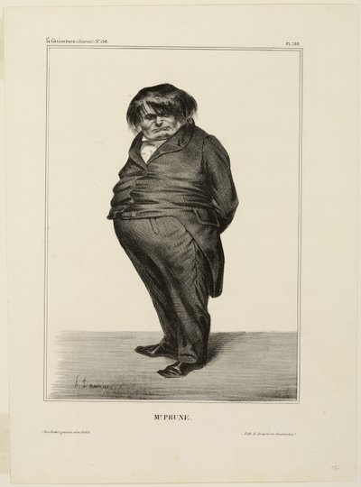 プルーン氏、『戯画のセレブリテ』より288枚目 作： Honoré Victorin Daumier