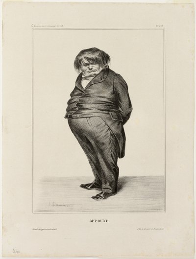 プルーン氏、『戯画のセレブリテ』より288枚目 作： Honoré Victorin Daumier