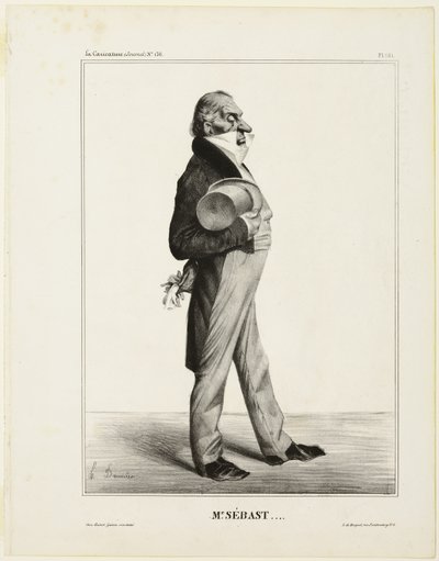 ミスター・セバスト......、漫画家セレブリティより281枚目 作： Honoré Victorin Daumier