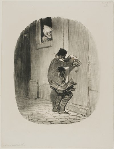 真夜中過ぎ、第19曲「ロカタイユと所有者」より 作： Honoré Victorin Daumier
