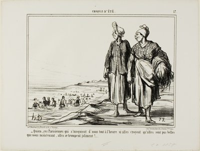 Quien...私たちをからかうパリジェンヌたち 作： Honoré Victorin Daumier