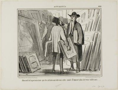 今年の許可を得て、3点以上の絵画を展示するアーティストもいる。 作： Honoré Victorin Daumier