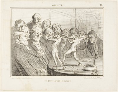 科学者以前のアステカ、プレート211より Actualités 作： Honoré Victorin Daumier