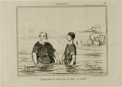 海のトリトンの再出現、Actualitésより412版 作： Honoré Victorin Daumier