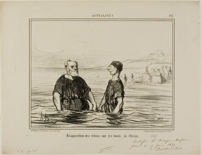 海のトリトンの再出現、Actualitésより412版 作： Honoré Victorin Daumier