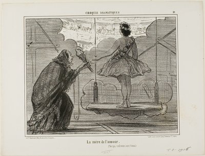 エロスの母（ヴィーナスと混同しないように）、『ドラマティック・クロッキー』よりプレート10 作： Honoré Victorin Daumier