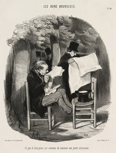 これがブルジョワの考える小さな気晴らし、レ・ボン・ブルジョワより14枚目 作： Honoré Victorin Daumier