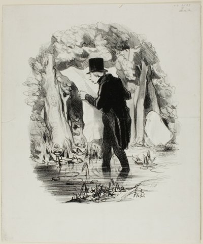 コンスティテューショネルの講義はあなたをどこへ連れて行くのだろう？ 作： Honoré Victorin Daumier
