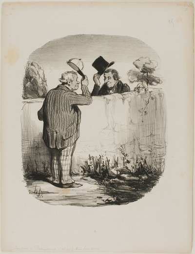 2人の良き隣人、第25版（「ロカタイユと所有者」より 作： Honoré Victorin Daumier