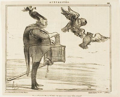 セバストポリに向かう2人の大公、プレート166（Actualitésより 作： Honoré Victorin Daumier