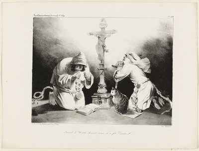 悪魔が年老いて隠者になった、476番 作： Honoré Victorin Daumier