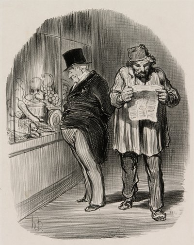 労働者とブルジョワ（「1848年のパリジェンヌ」より 作： Honoré Victorin Daumier