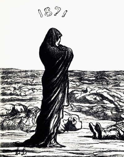 1871年、アレゴリー(リトグラフ) 作： Honoré Daumier