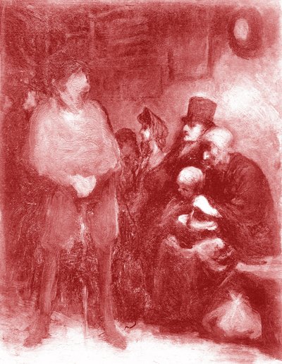 待合室、1878年、ギャラリー・デュラン＝リュエルでのドーミエ展 作： Honoré Daumier