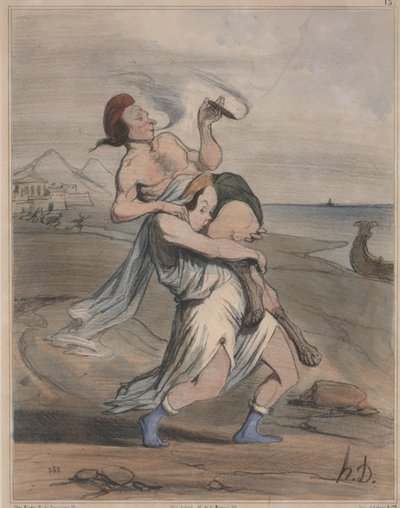 古代史、いいえ。 13：ヘレンの誘拐（古代史、第13号：ヘレンの誘拐） 作： Honoré Daumier