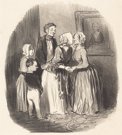 お正月には、ラボーダンおばさんを訪ねてください 作： Honoré Daumier