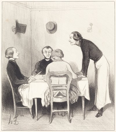 レストラン ニンジン 作： Honoré Daumier