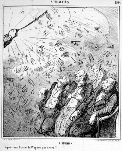 ワーグナーの音楽についての漫画 - オノレ・ドーミエ作 作： Honoré Daumier