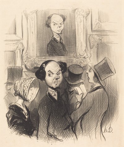 自分が展示されているのを見て、嬉しくなった…… 作： Honoré Daumier