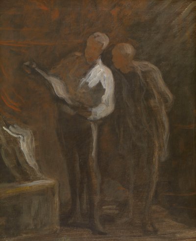 版画の収集 1870-73年頃 油彩・キャンバス 作： Honore Daumier