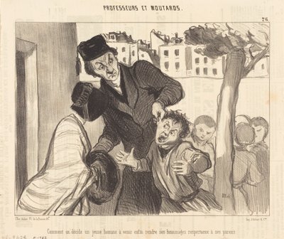 若い男が来るとどうやって決めるのですか... 作： Honoré Daumier