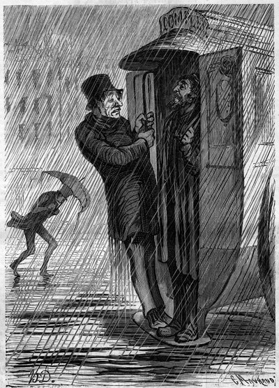 完成!!!オノレ・ドーミエ(1808-1879)の漫画。1862年6月21日付「Le Monde Illustré」271号に掲載された版画。 作： Honoré Daumier