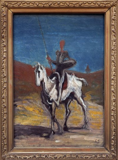 ドン・キホーテオノレ・ドーミエ（1808-1879）による絵画、油彩・キャンバス、1868年頃。フランス美術 作： Honoré Daumier