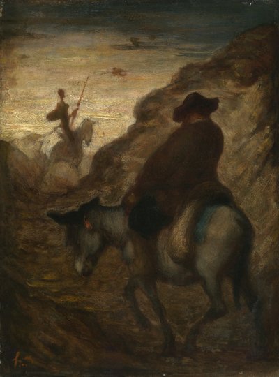 ドン・キホーテとサンチョ・パンサ 1864-65年頃 油彩・カンヴァス 作： Honoré Daumier
