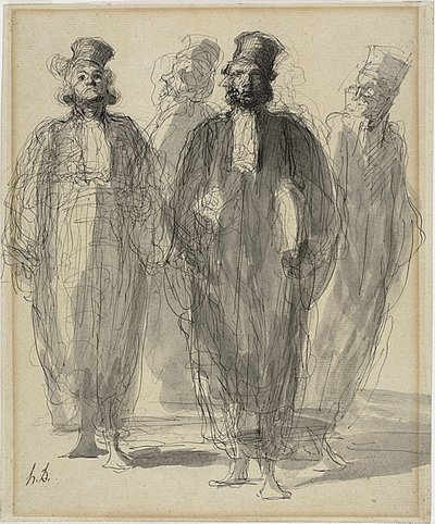 4人の弁護士 作： Honoré Daumier
