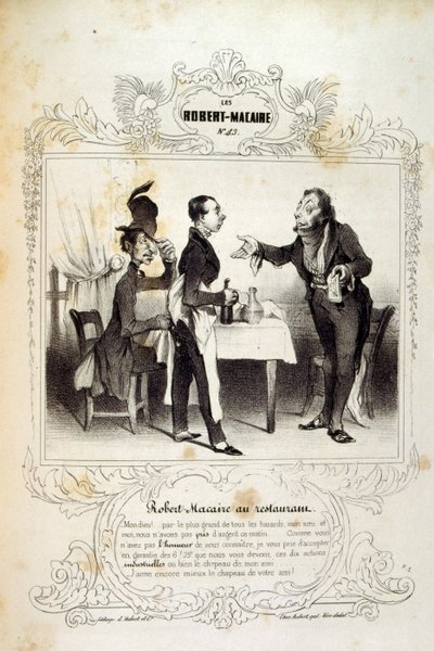 思想と伝説のフィリポン（Les CentとRobert Macaireのタイトルで 作： Honoré Daumier
