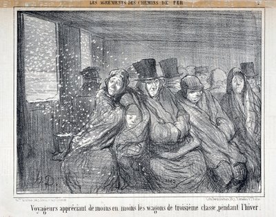 "Les Agrements des Chemin de fer "シリーズのイラスト 作： Honoré Daumier