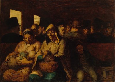 三等客車の内装 作： Honoré Daumier